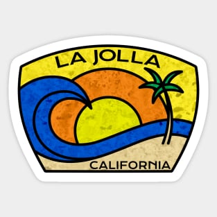 La Jolla California Surfing Sticker